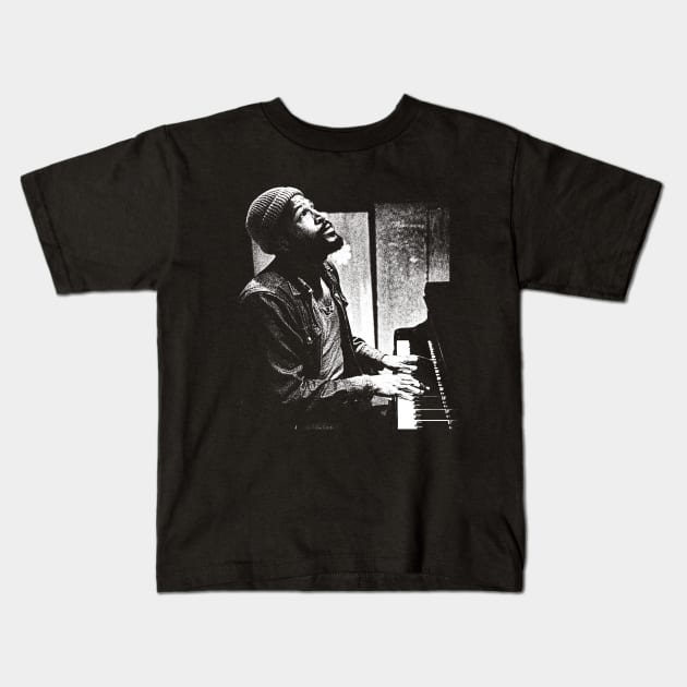 Marvin Gaye Kids T-Shirt by Riso Art